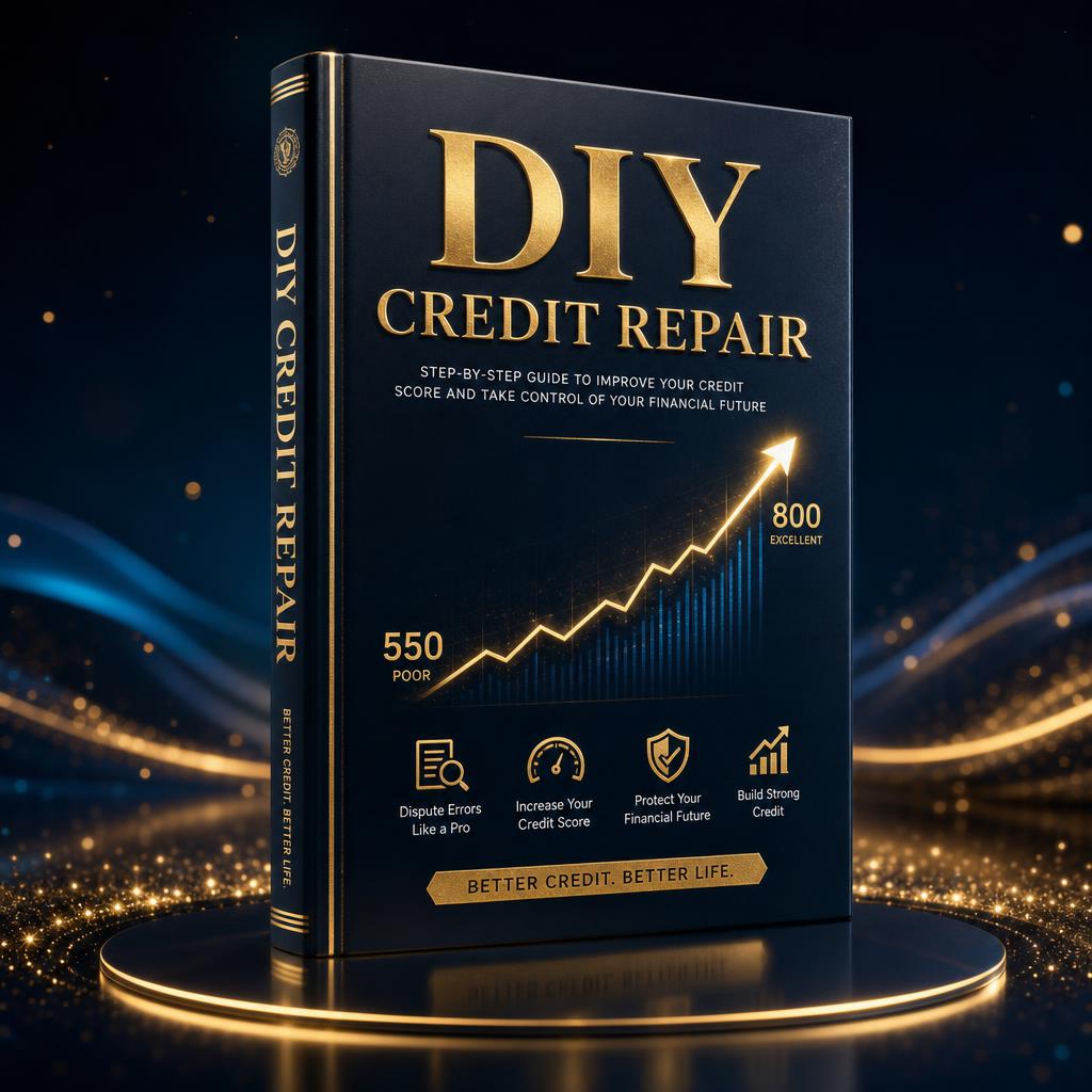 DIY Credit Repair ebook cover — step-by-step guide to raise your credit score